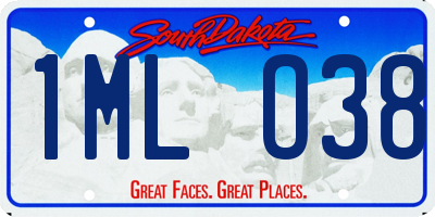 SD license plate 1MLO38