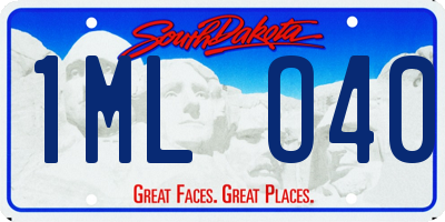 SD license plate 1MLO40