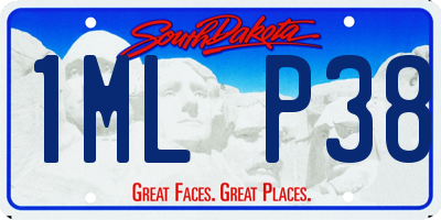 SD license plate 1MLP38