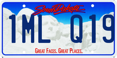 SD license plate 1MLQ19