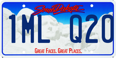 SD license plate 1MLQ20