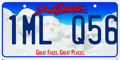 SD license plate 1MLQ56