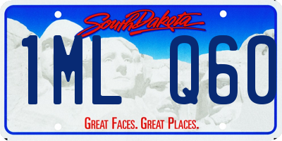 SD license plate 1MLQ60