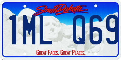 SD license plate 1MLQ69