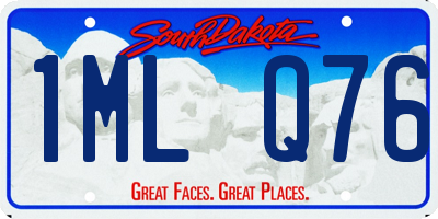 SD license plate 1MLQ76