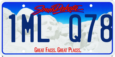 SD license plate 1MLQ78