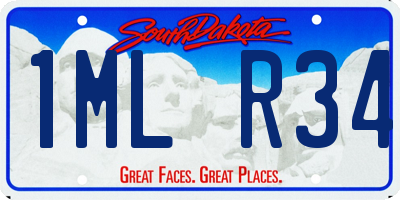 SD license plate 1MLR34