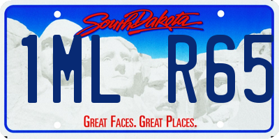 SD license plate 1MLR65