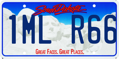 SD license plate 1MLR66
