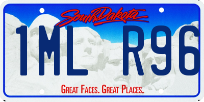 SD license plate 1MLR96