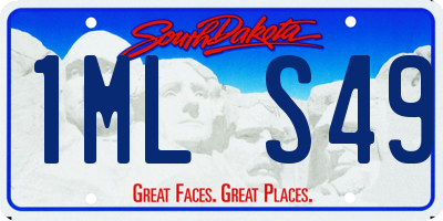 SD license plate 1MLS49