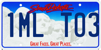 SD license plate 1MLT03
