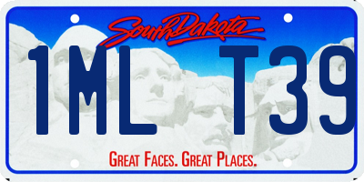 SD license plate 1MLT39