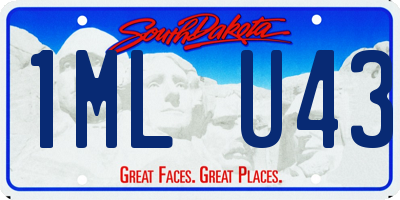 SD license plate 1MLU43