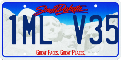 SD license plate 1MLV35