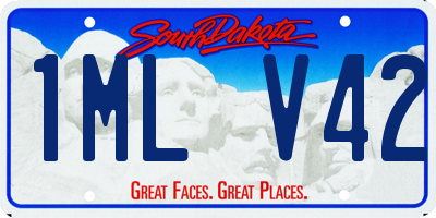SD license plate 1MLV42