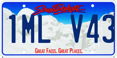 SD license plate 1MLV43