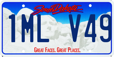 SD license plate 1MLV49