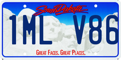 SD license plate 1MLV86