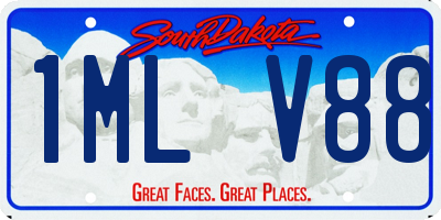 SD license plate 1MLV88