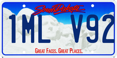 SD license plate 1MLV92