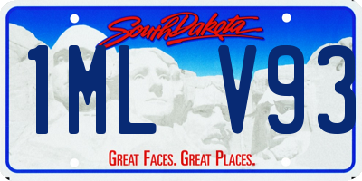 SD license plate 1MLV93