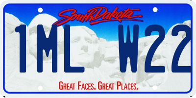SD license plate 1MLW22