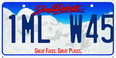 SD license plate 1MLW45