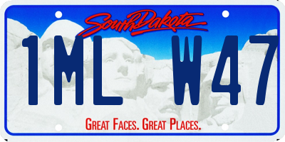 SD license plate 1MLW47