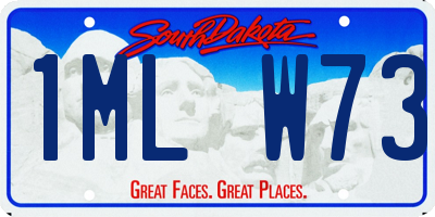 SD license plate 1MLW73