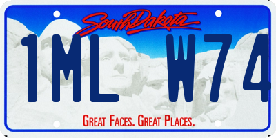 SD license plate 1MLW74