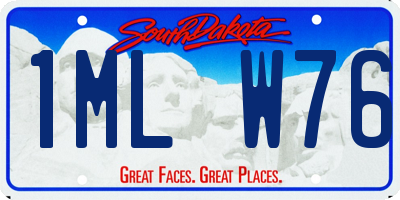 SD license plate 1MLW76