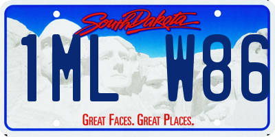 SD license plate 1MLW86