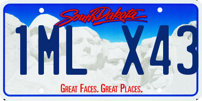 SD license plate 1MLX43