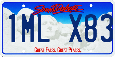 SD license plate 1MLX83