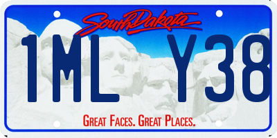 SD license plate 1MLY38