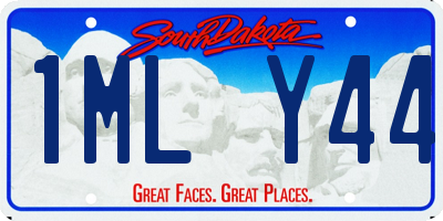SD license plate 1MLY44
