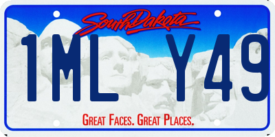 SD license plate 1MLY49