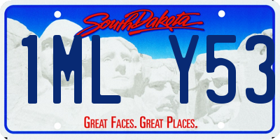 SD license plate 1MLY53