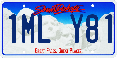 SD license plate 1MLY81