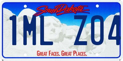 SD license plate 1MLZ04