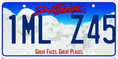 SD license plate 1MLZ45