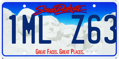 SD license plate 1MLZ63