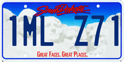 SD license plate 1MLZ71