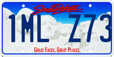 SD license plate 1MLZ73