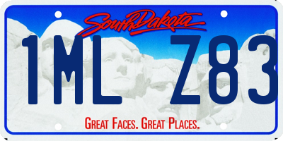 SD license plate 1MLZ83