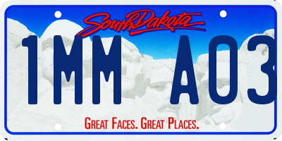 SD license plate 1MMA03