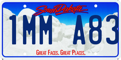 SD license plate 1MMA83