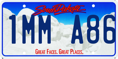 SD license plate 1MMA86