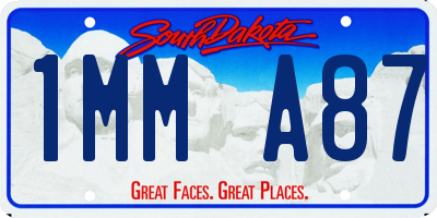 SD license plate 1MMA87
